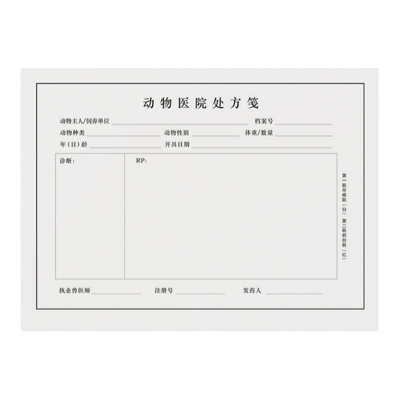 处方签宠物动物处方笺