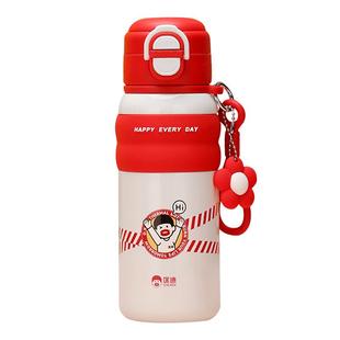 匡迪316L保温杯儿童双饮吸管杯学生上学专用水杯大容量便携运动壶