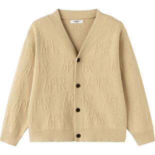 巴拉巴拉童装儿童针织开衫男童2025新款春秋V领时尚