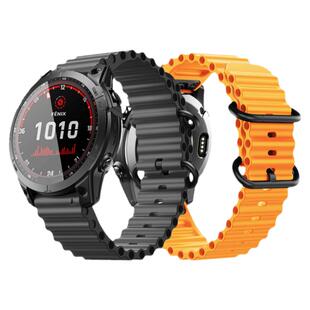 AKGLEADER海洋硅胶手表带适用于手表快拆表带Garmin飞耐时Fenix8/7X/Fenix6X/Forerunner945/955/Enduro2