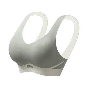 一体式固定杯运动内衣女背心式防震防下垂显胸小无痕聚拢文胸外穿