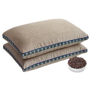 纯荞麦壳枕头单人宿舍硬助枕芯带枕套护颈椎荞麦皮睡眠男女全荞麦