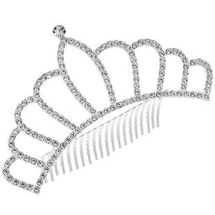 女童超仙珍珠水钻皇冠发卡头饰儿童碎发插梳公主发夹女孩王冠发饰