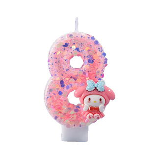 新款美乐蒂可爱卡通蜡烛生日蛋糕装饰创意庆生男孩手工周岁蜡烛