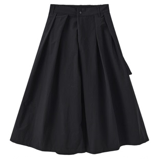 TRIP&CO裙裤女夏季2025新款高腰显瘦冰丝阔腿裤七分裤