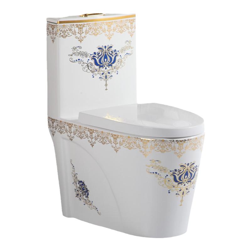 彩色马桶墙排后排水家用坐便器