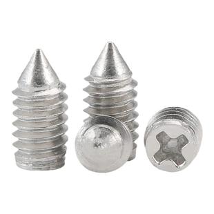 304不锈钢十字尖头紧定螺丝顶丝机米无头螺钉止付罗丝M2.5M3M4M12