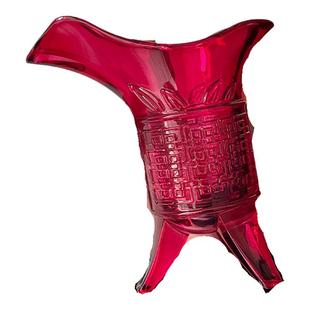 ins创意搞怪秦始皇奶茶杯玻璃杯帝王杯古代三足杯仿古爵杯酒杯子