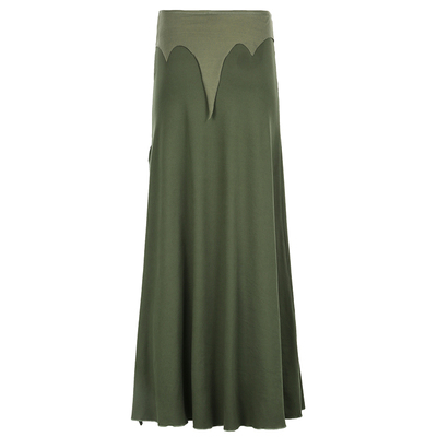 SWEETOWN尼泊尔复古拼布分割设计小众半身裙古着辣妹垂感开叉长裙