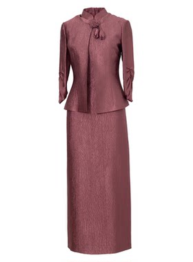 喜婆婆婚宴礼服套装裙醋酸两件套