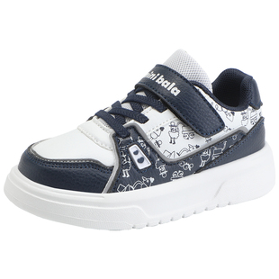 迷你巴拉春季新款男女童低帮板鞋潮鞋中小童厚底休闲板鞋学生鞋