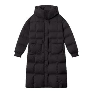 芭依璐2025冬季新款羽绒服女中长款韩版显瘦连帽高级感白鸭绒外套