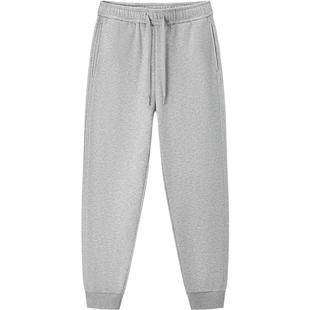 森马休闲裤男摇粒绒针织裤发热抑菌宽松束脚裤冬季长裤情侣锥形裤