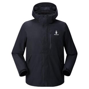 企鹅冲锋衣女外套2026秋冬三合一抓绒内胆户外防风防水登山服男款