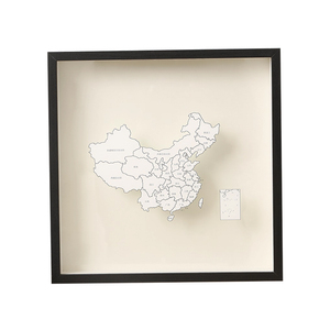 旅行足迹打卡中国地图相框飞机火车票演唱会门票根纪念展示收纳框