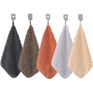 挂式擦手巾厨房手帕卫生间擦手小毛巾方巾珊瑚绒柔软吸水速干抹布