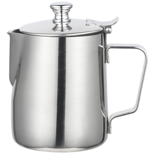 不锈钢冷水壶港式丝袜奶茶拉茶壶奶茶店专用带盖拉花杯家用凉水壶