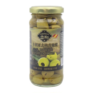 卡利亚去核青橄榄225g 西班牙原装进口橄榄罐头 披萨沙拉西餐原料