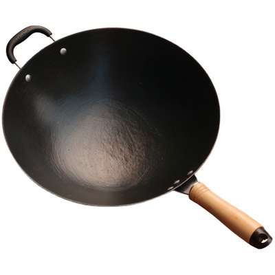 老式生铁锅家用手工圆底电磁炉