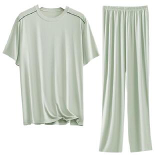 莫代尔夏天男士睡衣夏季2026新款短袖短裤大码冰丝男款家居服套装