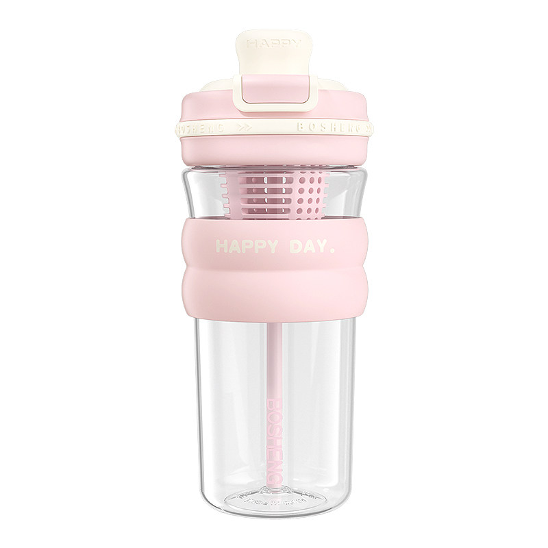 水杯女生高颜值大容量吸管杯子新款2025夏日泡茶tritan便携带塑料