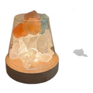 居家水晶玻璃收纳瓶晶石收纳盒家用香薰杯消磁净化容器碗夜灯摆件