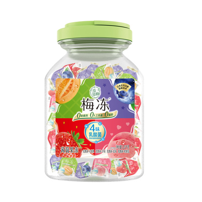 溜溜梅天然梅冻1kg乳酸菌冻冻桶4味乳酸菌果冻水蜜桃草莓蓝莓