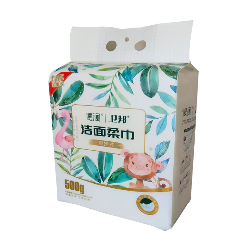 悬挂式洗脸巾一次性洁面巾抽纸洗面巾大棉柔巾390抽3包组合发货