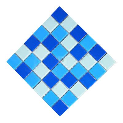 镜面水晶玻璃马赛克游泳池背景墙