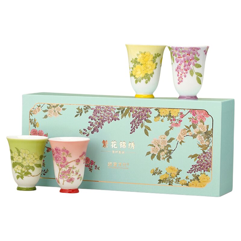 故宫官方繁花锦绣茶杯套装