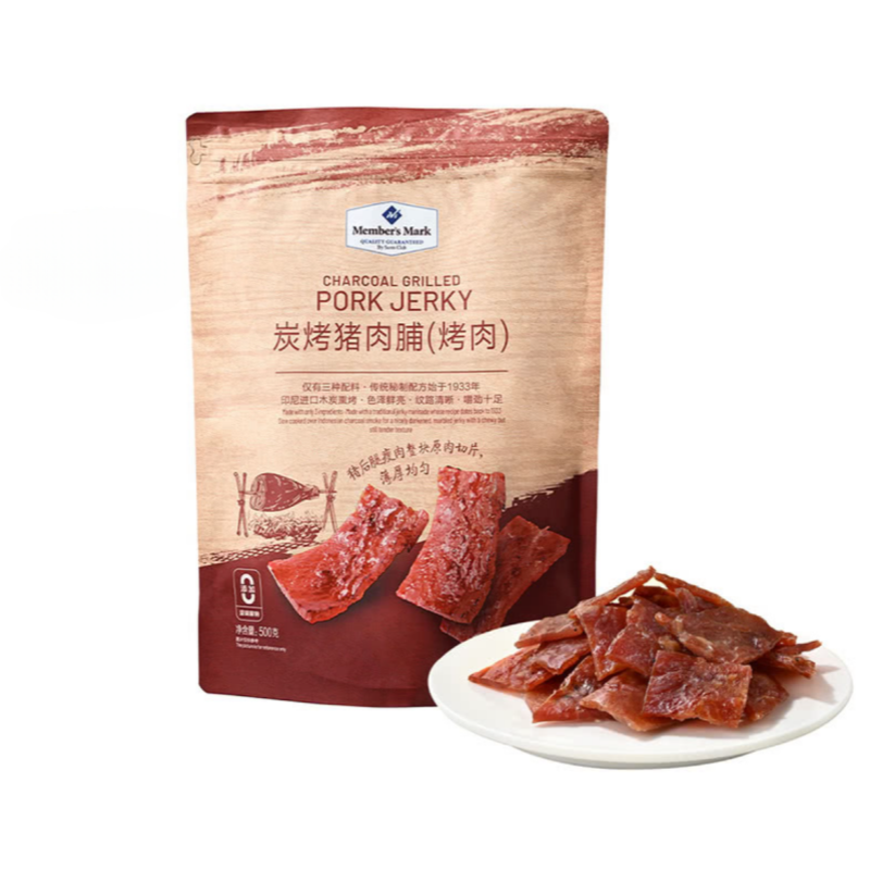 山姆碳烤猪肉脯烤肉味500g独立装