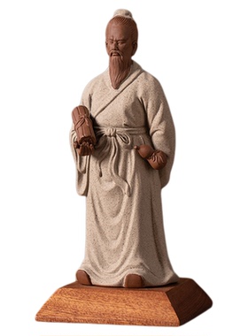 古代医圣张仲景摆件历史人物陶瓷雕像书房桌面装饰中医名医工艺品