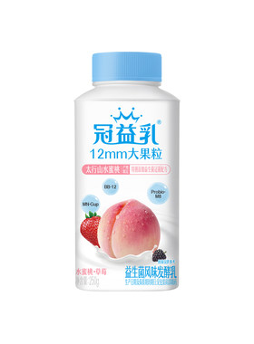 蒙牛大果粒青提芦荟250g水蜜桃风味生牛乳发酵乳酸奶冠益乳瓶燕麦