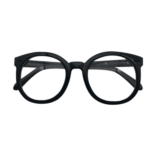 黑色粗框简约新款韩国文艺夏日懒人凹造型平光眼镜框女大圆脸显瘦
