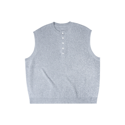 羊毛混纺简约休闲毛织背心