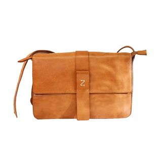 葱木 小众日系复古邮差包 植鞣牛皮宽肩带斜挎包单肩包通勤小方包