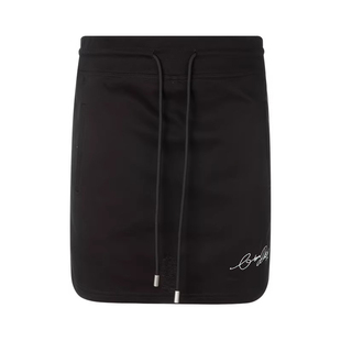 ODTD春季纯色棉质字母刺绣女士简约休闲运动修身抽绳半裙短裙