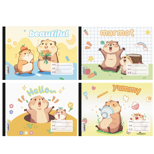 梦瑾A4加厚图画本画画本卡通土拨鼠幼儿园儿童专用小学一二三年级孩子美术纸空白本子画册填色手绘涂鸦素描纸