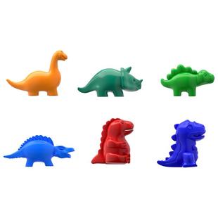 蜡笔实验室儿童12色恐龙蜡笔无毒油画棒宝宝不脏手安全画笔幼儿园画画专用美术用品水彩笔不沾手绘画套装