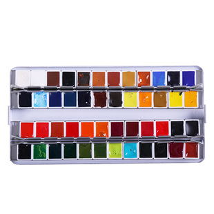 法国sennelier申内利尔学院级水彩颜料分装24色36色学生用固体水彩颜料大师级蜂蜜美术生专用水彩画颜料