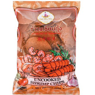 泰国进口水妈妈牌宋卡虾片200g 泰式自己炸半成品龙虾风味片零食