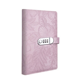 浮雕花纹支票定期存单收纳本带密码锁2026年新款银行纸质一体包大容量防水存折支票专用夹子多功能票据存单夹