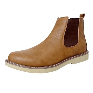 37码男靴切尔西靴男鞋马丁靴高帮英伦复古中帮工装靴真皮加绒短靴