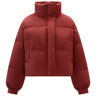 【95白鸭绒】库恩玛维短款羽绒服女2025年冬季新款氛围感立领外套