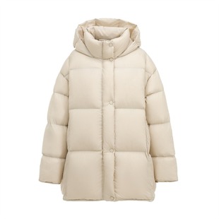 今年流行爆款羽绒服2025新款女冬季新款小个子连帽加厚宽松外套衣