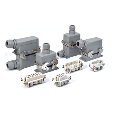 矩形重载连接器4针6芯12孔HSB-006工业防水航空插头插座大电流35A