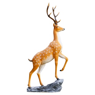 玻璃钢仿真梅花鹿摆件户外庭院花园售楼处装饰品草坪景观动物雕塑