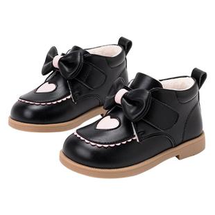 富罗迷宝宝学步鞋女童短靴秋冬新款防滑软底婴幼儿园小女孩公主靴