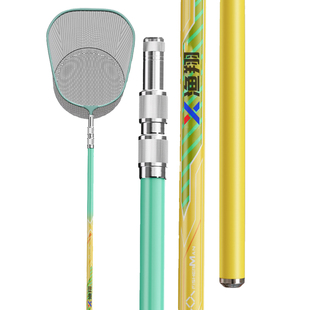 抄网全套抄网捞鱼网鱼抄网碳素抄网超轻超硬大号伸缩杆方形大物