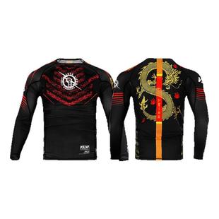 VSZAP巴西柔术服速干透气运动训练UFC健身防磨衣比赛服长袖紧身衣